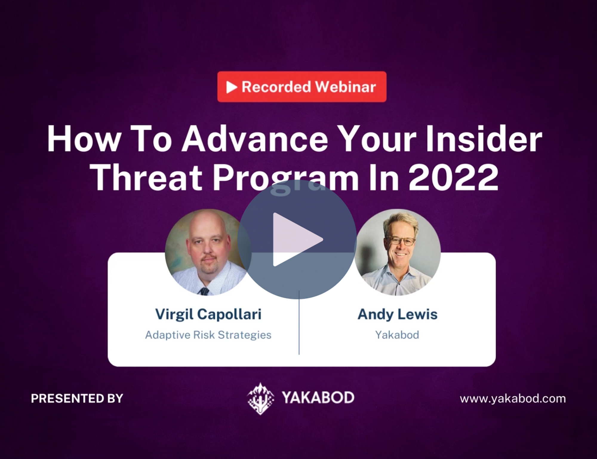 webinar on demand on how to advance your insider threat programs